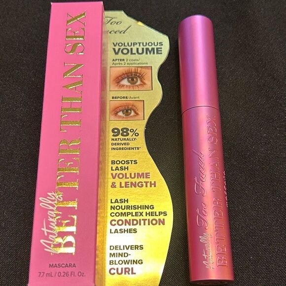🌻 Too Faced Naturally Better Than Sex Mascara New Full Size Black - Picture 1 of 14